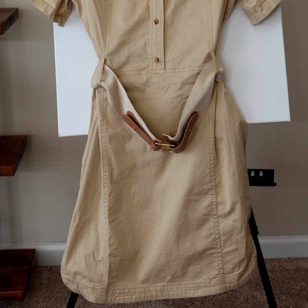 Lauren Ralph Lauren Belted Cotton Shirt Dress Size 6 - Picture 2 of 4